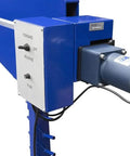 Power Bead Roller With Stand For Metal Fabrication, close-up of electric power control panel and 120V motor, metal fabrication tool component