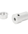 4mm Mounting Hub Universal Aluminum Alloy Motor Shaft Coupling for robot wheels, shown in a side view.