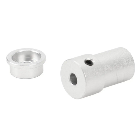 4mm Mounting Hub Universal Aluminum Alloy Motor Shaft Coupling for robot wheels, shown in a side view.