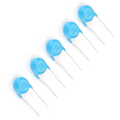 High Voltage Ceramic Disc Capacitors Set 20 Kv 1000 Pf Pro Grade HV Cap Kit For Uhf Instruments X Ray Machines And Electrostatic Generators Five Pieces Ships Worldwide, blue ceramic disc capacitors