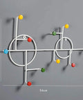 Heavy Duty Retro Wrought Iron Wall Coat Hook With Nordic Vibes Multi Key Holder For Front Door And Living Room Entryway Storage Rack with colorful pegs.
