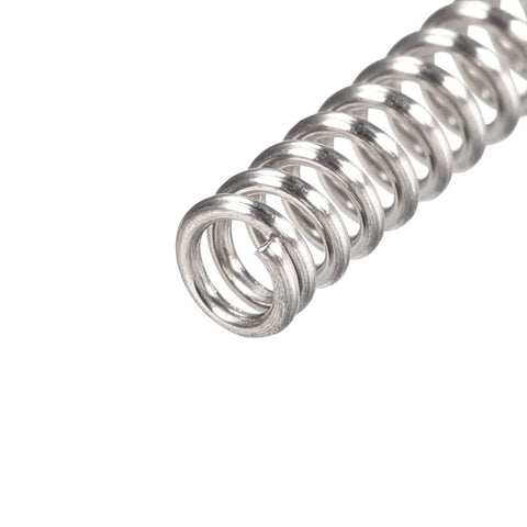 Close-up of 3mm OD Stainless Steel Compression Springs With 0.5mm Wire Size 6mm Compressed Length 10mm Free Length 4N Load Capacity 304