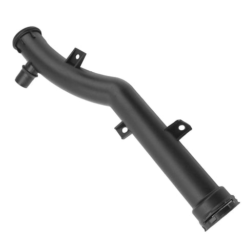 Water Coolant Hose Engine Curved Radiator Flange Pipe PP Material OE 1351VF pictured in black, side view.