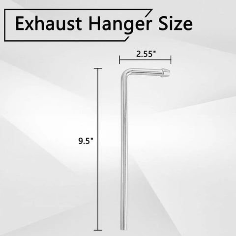 Exhaust Hanger Rods 9.5 Inch Long 90 Degree Bent Weld On Steel