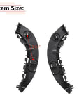 RLB-HILON front bumper bracket pair for Honda Civic 2006–2011, black plastic, driver and passenger sides