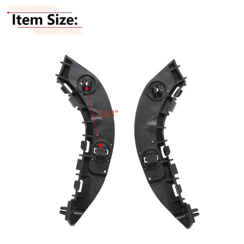 RLB-HILON front bumper bracket pair for Honda Civic 2006–2011, black plastic, driver and passenger sides