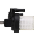 Outboard Fuel Filter Assembly Replacement For Yamaha 9.9HP To 90HP, side view showing clear filter housing and plug-and-play design