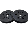 Snap-On 6 Inch Orbital Sander Replacement Pad Set Two Pack with strong grip, durable black pads for sanding and polishing tools.
