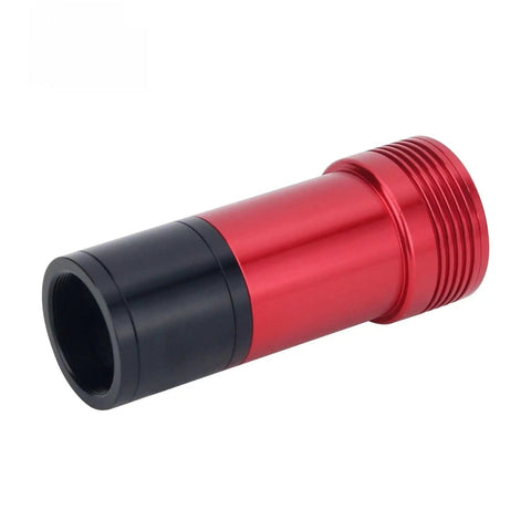 Compact Guide Astronomy Camera ASI120MM Mini For Planetary Imaging with red and black cylindrical design.