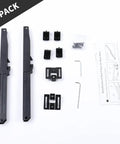 Top Shelf Sliding Barn Door Soft Close Mechanism With Premium Spring Buffer Damper Zero Hassle Setup Smooth Glide Rail Kit parts including 2 dampers.