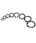 200 Piece M6 M8 M10 M12 M14 M16 M18 M20 Internal And External Retaining Circlips C Clip Washers Snap Ring Kit, carbon steel