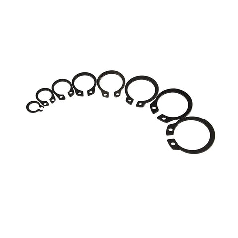 200 Piece M6 M8 M10 M12 M14 M16 M18 M20 Internal And External Retaining Circlips C Clip Washers Snap Ring Kit, carbon steel