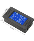 Hella Reliable Digital Voltmeter Ammeter Monitor With CT Sensor For Home Appliance Energy Tracking displaying voltage and current readings in blue.
