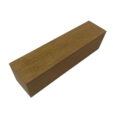 Mahogany pepper mill blank, side view, 3x3x12 in kiln-dried turning block for wood lathe projects