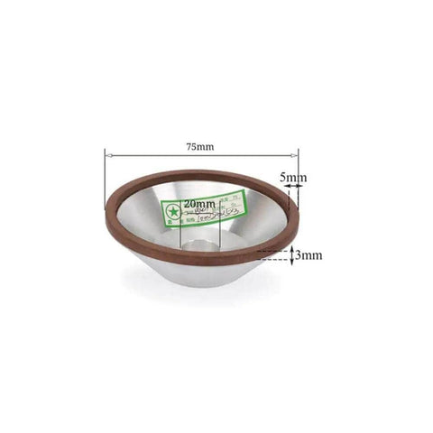 Diamond Grinding Wheel Resin Bond Circle Sharpener For Carbide Metal Tungsten Steel Milling Cutters 75mm Grit 240