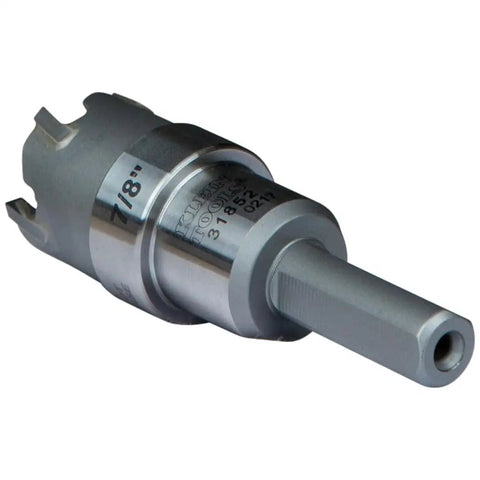 Heavy Duty Pro Grade Seven Eighths Inch Carbide Hole Cutter For Stainless Steel Mild Steel Iron Copper And Brass Delivers