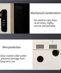 Lockdown Heavy Duty EV Charger Housing Box With Waterproof Shield For Floor Wall Station Secure Key Entry Tough Weather Guard showing mechanical combination lock and wire protection.