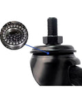 Close-up of Heavy Duty Swivel Caster Wheels With Brakes M Threaded Stem No Noise Nylon Casters showing ball bearing detail.