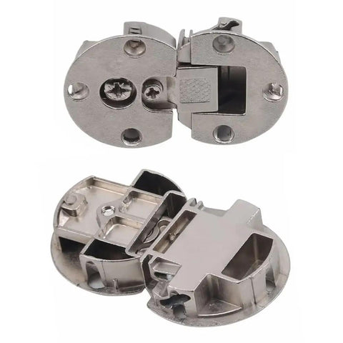 Heavy Duty Zinc Alloy Concealed Cabinet Door Hinges And Adjustable Hidden Hardware For Wood Furniture And Cabinets With Quick Install Wide Open Swing Built In Mounting Plates For Smooth Shut Action And Tight Fit On Household Projects