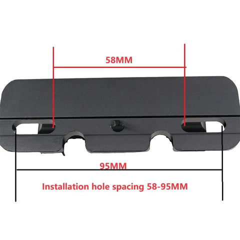 Roof Rack Bicycle Fork Mount And Front And Rear Wheel Bracket Set With Upgraded Quick Release Thru Axle System mounting plate measurement diagram