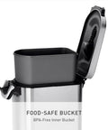 X Large Pet Food Storage Container With Airtight Seal Keeps Dog Food Cat Food And Bird Feed Fresh, BPA-Free Inner Bucket Visible