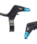 Kids Bike Brake Lever Set For Easy Handbrake Control Lightweight And Sturdy Pair 22.2mm Clamp Black Blue Ergonomic Design