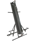 Pro Grade Heavy Duty Insulation Cutting Station Featuring Adjustable Support Arms And 0 To 45 Degree Pivot Guides with stable frame.
