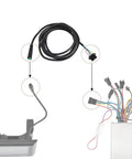 Top Notch E Bike 5Pin Extension Cable 1.7 Meter Adapter SM Connector, black ABS cable with 5-pin plugs for controller and display