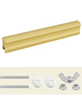 Six Pack Adjustable Matte Gold Drawer Pulls For Cabinets And Furniture, Versatile 1 Inch To 4 Inches Hole Centers Mounting