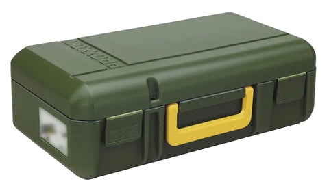 Green carrying case for Beast Belt Sander For Finish Work And Detail Sanding, Mortising, Deburring Metal, And Paint Removal
