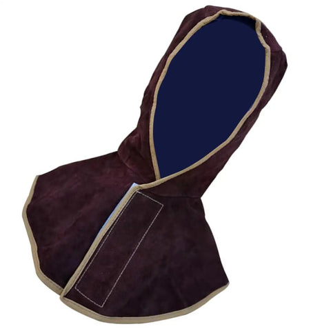 Five Pack Cowhide Welding Hood Cap And Neck Drape For Welders And Metalworkers, Heavy Duty Protective Head And Neck Cover