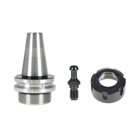 ISO30 CNC Tool Holder With ER32-45L Balance Collet Chuck G2.5 30000RPM stainless steel pull stud and chuck component set