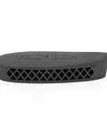 Black silicone Grind-To-Fit Recoil Pad For Rifles And Shotguns, side view showing lattice pattern, adds about half an inch to length