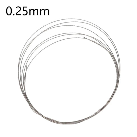 Diamond Wire Saw Blade 0.25mm Ultra Fine Cutting Tool For Tile Stone Marble Granite Ceramics Glass Replacement Wire With Minimal Material Loss 1 Meter Length Durable And Cuts Clean coiled wire, 0.25mm