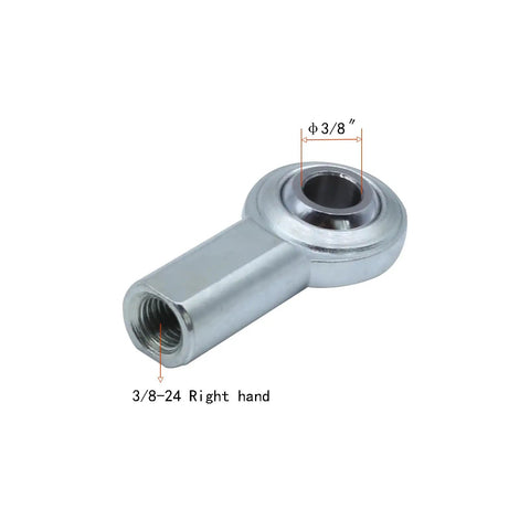 3/8 Inch Rod End Bearing Heim Joint Set Right Hand Female Thread 3/8 x 3/8-24 With Jam Nuts Two Pack Built From Forged 45 Steel 11 Degree Misalignment 38.37 kN Static Load Durable Heavy Duty For Off Road Racing And DIY Linkage, 3/8-24 right-hand