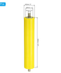 Polyurethane Coated Conveyor Roller, 2 Inch Diameter By 10 Inch Length, 2 Pack, Yellow Finish, Stainless Steel Core, Heavy Duty Industrial Grade