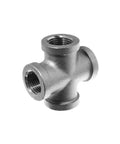 Rock Solid 316 Stainless Steel Pipe Cross Fitting 1 Inch BSPT Female Threads Class 150 heavy duty plumbing connector