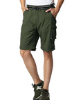 Kids Convertible Hiking Pants For Boys Quick Dry Zip Off Legs With Multi Pocket Design Gusseted Comfort Elastic Waistband Army Green Built