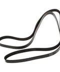 GM Original Equipment 12626222 V Ribbed Serpentine Belt For Most GM Vehicles shown coiled on white background