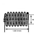 M14 By 2mm Pitch Helicoil Wire Inner Thread Inserts Made From 304 Stainless Steel for Heavy Duty Anti Loosening Performance, diagram