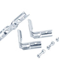 12 Pack Rock Solid Four Way Cross Emt Conduit Connector And One Half Inch Electrical Pipe Clamp Fitting With No Sweat Bolt Kit Low Carbon Steel And Durable Blue Coating For Easy Wiring Installations - electrogalvanized connectors and screws