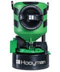 Lithium Ion Chest Spreader With Harness System, Adjustable Feed Rate, 24 Volt Power, 35 Pound Hopper, green and black design