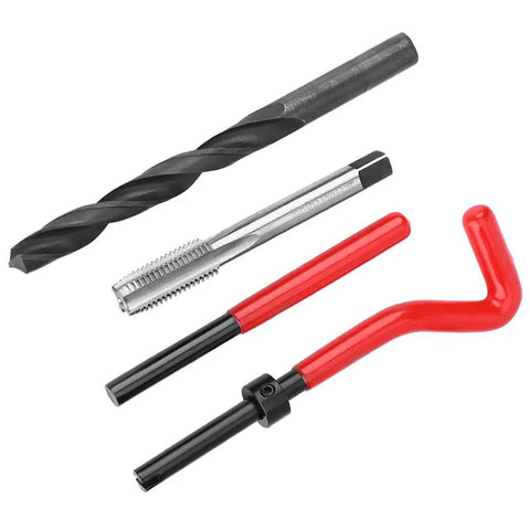 Pro Grade 17Pcs Stainless Steel Thread Repair Kit M10x1.5 twisted drill, tap wrench, and insert tool set