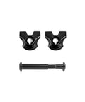 Seatpost Saddle 7x9 Clamp Ear with Titanium Bolt Kit for Carbon Rails Upgrade, CNC Aluminum Clamp, black components