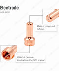 Copper and hafnium KP2843-1 electrode for Lincoln Tomahawk 625 LC40 Plasma Cutter Consumables Kit, Pro Grade 34 Pcs Set