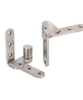 Heavy Duty Stainless Steel Door Pivot Hinges, 270 Degree Rotating Inset Hinge, Left Or Right Mount, Built Tough For Interior Doors, Supports Up To 130 Lbs