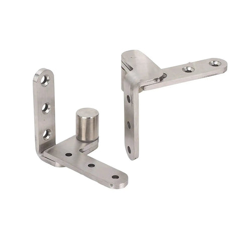 Heavy Duty Stainless Steel Door Pivot Hinges, 270 Degree Rotating Inset Hinge, Left Or Right Mount, Built Tough For Interior Doors, Supports Up To 130 Lbs
