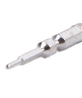 Close-up of a metal winding movement stem for 3235 watch movement replacement parts, high precision time adjustment tool.
