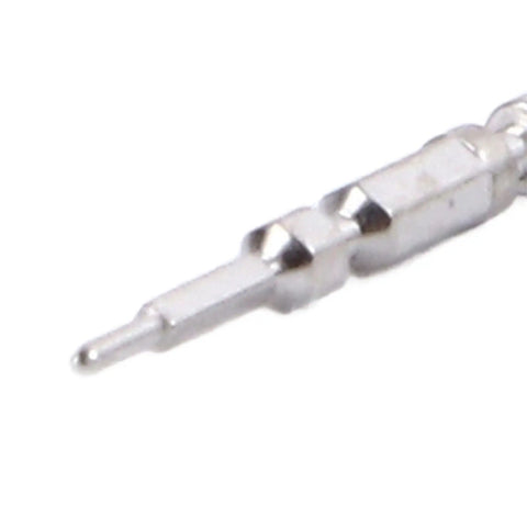 Close-up of a metal winding movement stem for 3235 watch movement replacement parts, high precision time adjustment tool.
