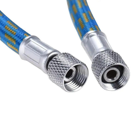 Six Foot Nylon Braided Air Hose With One Eighth Inch To One Quarter Inch Adapter For Iwata Master Devilbiss And Other Airbrushes